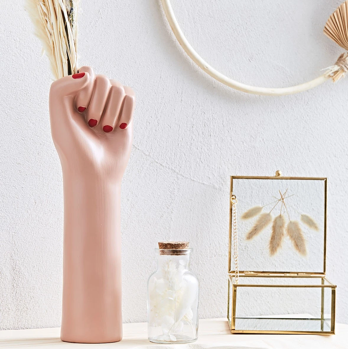 Arty Fêtes Boite En Verre Avec Fleurs Sechees Verre 6 Arty Fêtes Boite En Verre Avec Fleurs Sechees Verre – Image 4