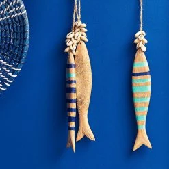 Jardin D'Ulysse Deco Poisson Un été à La Mer Naturel H30cm En Manguier Et Coquillage -SEMA design Boutique 1618e amb hd 2022 01 pe jardin 8481