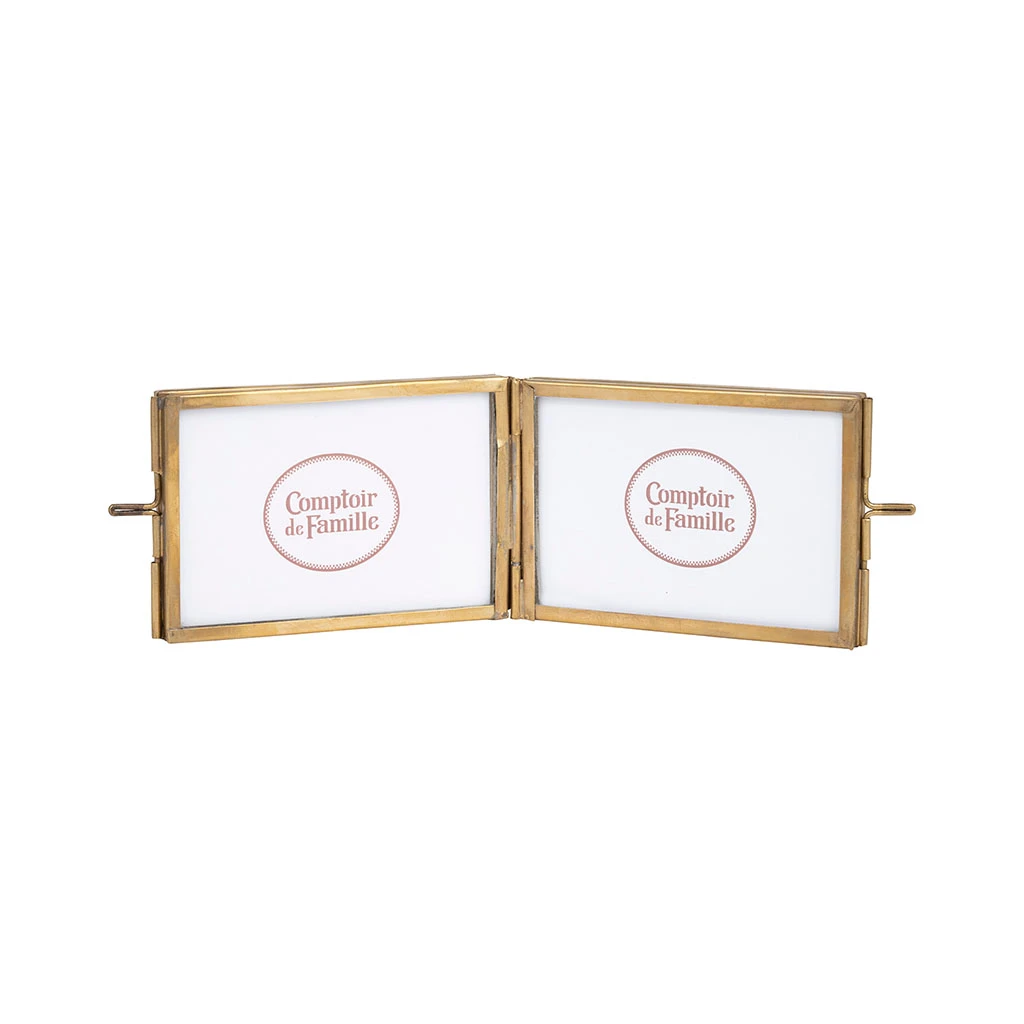 Comptoir De Famille Cadre Photo 2 Vues Fleurlys Dore Antique 3 Comptoir De Famille Cadre Photo 2 Vues Fleurlys Dore Antique