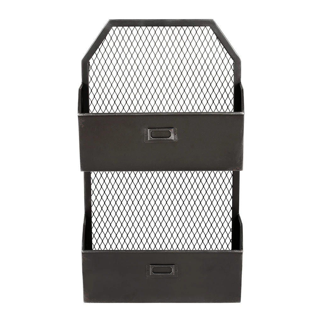 Comptoir De Famille Etagere Murale 2 Paniers Ferre Noir 3 Comptoir De Famille Etagere Murale 2 Paniers Ferre Noir