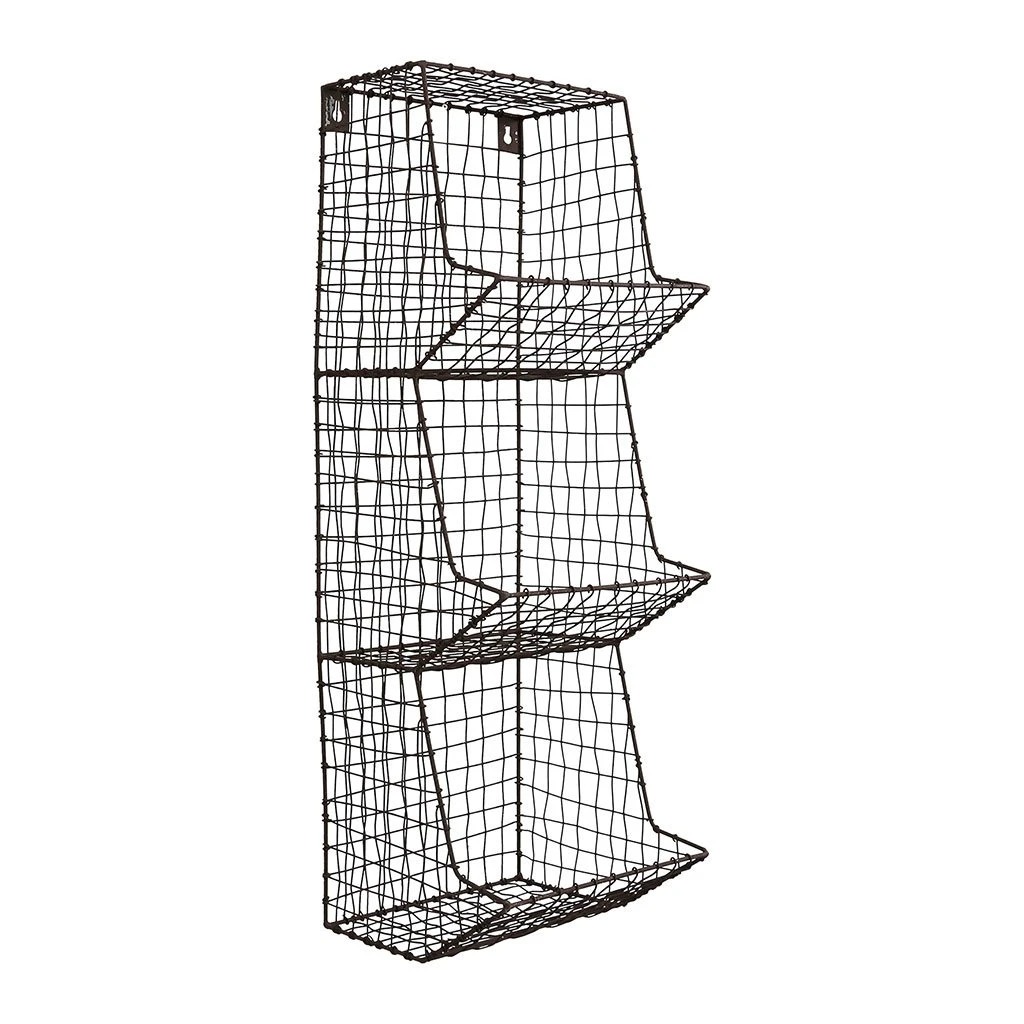 Comptoir De Famille Etagere Murale 3 Compartiments Cuisine Tradition Brun En Fer 4 Comptoir De Famille Etagere Murale 3 Compartiments Cuisine Tradition Brun En Fer – Image 2