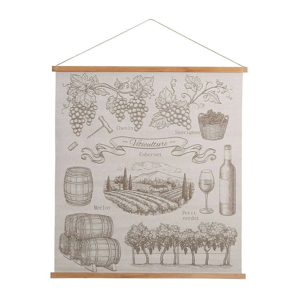 Comptoir De Famille Toile "viticulture" Brun 91x100cm 3 Comptoir De Famille Toile "viticulture" Brun 91x100cm