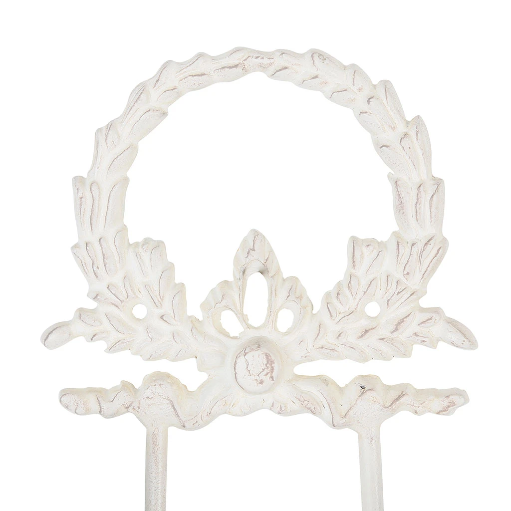 Comptoir De Famille Patere 2 Crochets Charme Blanc Antique 12x17x5cm Laiton 5 Comptoir De Famille Patere 2 Crochets Charme Blanc Antique 12x17x5cm Laiton – Image 3