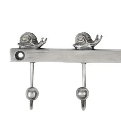 Comptoir De Famille Patere 3 Crochets Escargot Argenté 10x6x2cm Laiton -SEMA design Boutique 201452 DET02 WEB