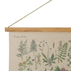 Comptoir De Famille Toile Herbier Naturel Et Vert 64x53cm -SEMA design Boutique 201544 DET01 WEB