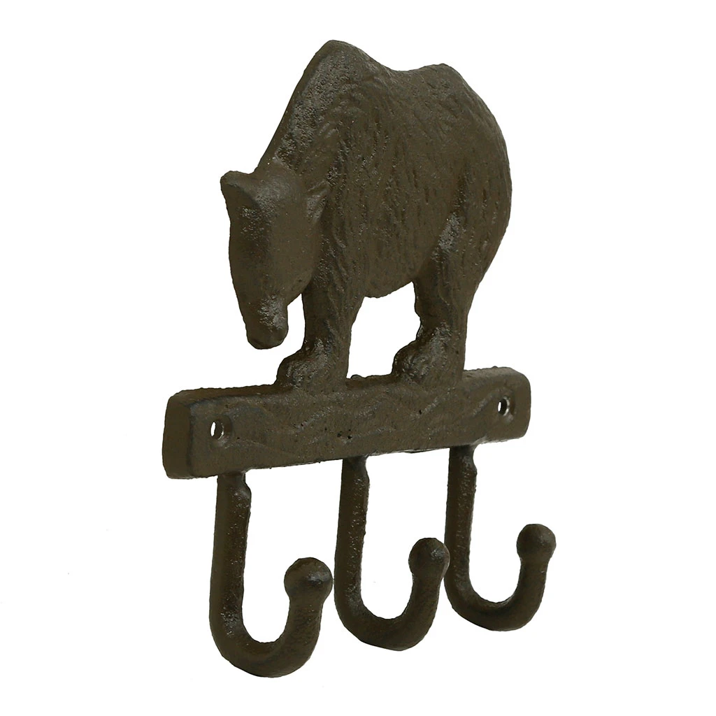 Comptoir De Famille Patère 3 Crochets En Fonte Brun - La Foret 4 Comptoir De Famille Patère 3 Crochets En Fonte Brun - La Foret – Image 2