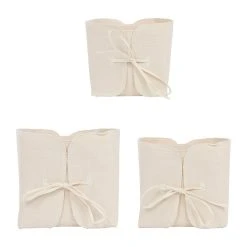 Comptoir De Famille Cache Pots X3 Naturel En Toile De Coton - Emelise