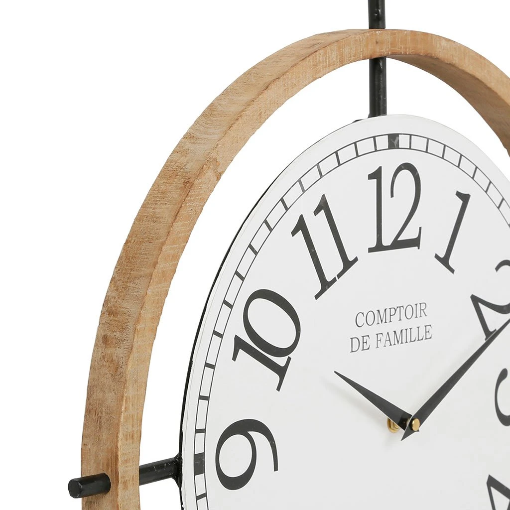 Comptoir De Famille Horloge Murale Chez Gaston Naturel D50cm 4 Comptoir De Famille Horloge Murale Chez Gaston Naturel D50cm – Image 2