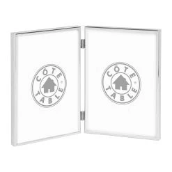 Côté Table Cadre Photo 2 Vues Metal Argenté En Nickel