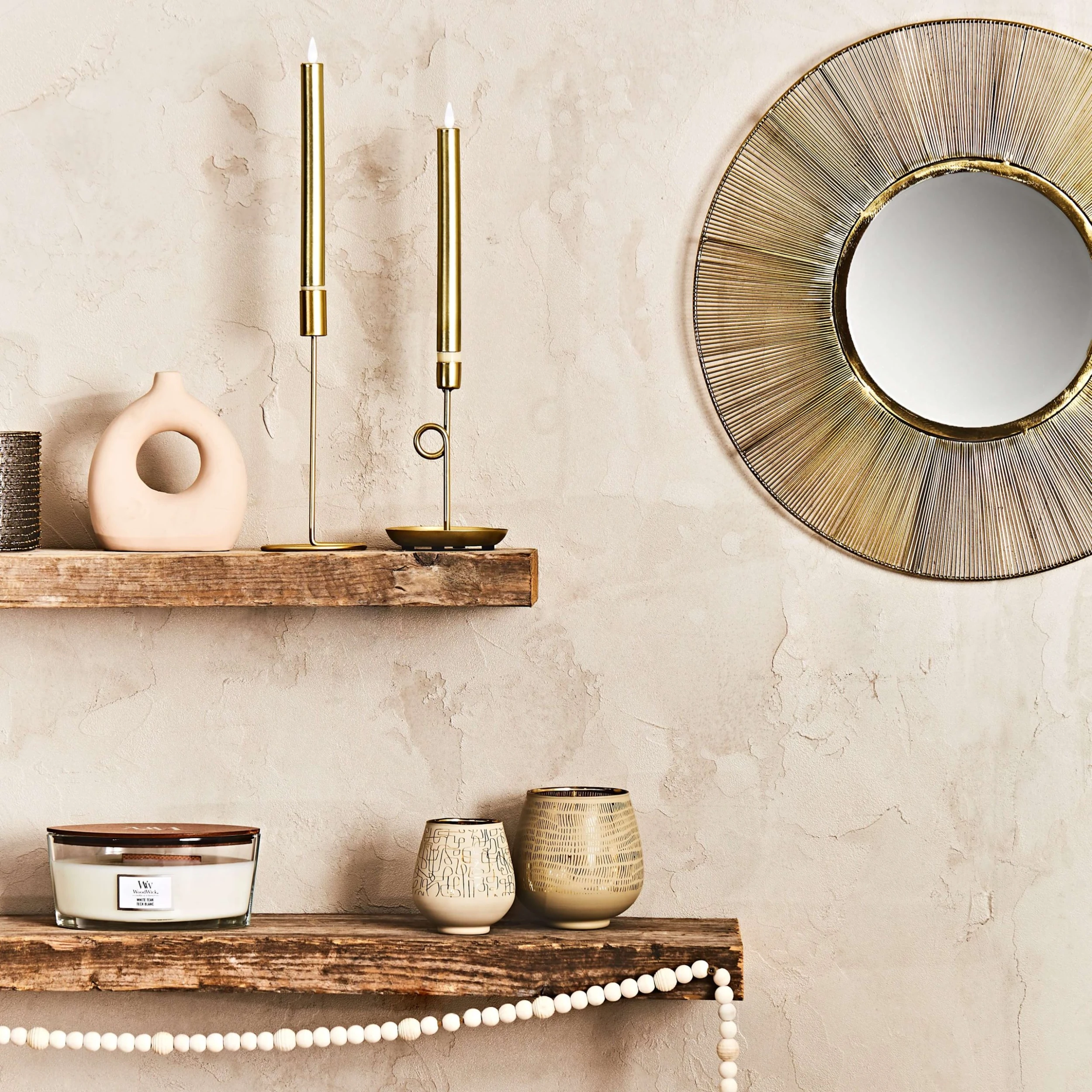 SEMA DESIGN Photophore Ligne Creme+dore D9xh9.5cm Verre 5 SEMA DESIGN Photophore Ligne Creme+dore D9xh9.5cm Verre – Image 3