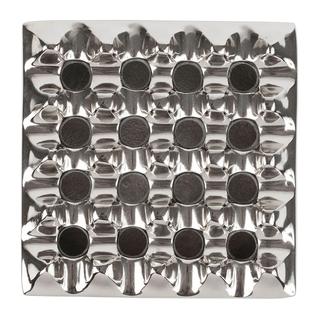 Côté Table Cendrier Riva Gris, Argent En Aluminium 5 Côté Table Cendrier Riva Gris, Argent En Aluminium – Image 3