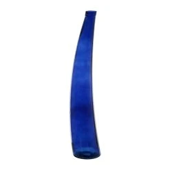 Côté Table Vase Courbe Andalou Indigo D20xh100cm Verre Recyclé