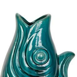 Côté Table Vase Poisson Mer Emeraude 24x16.5xh39.5cm Gres -SEMA design Boutique 37742 DET01 WEB