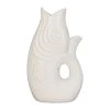 Côté Table Vase Poisson Mer Blanc 24x16.5xh39.5cm Gres -SEMA design Boutique 37743 DEB WEB