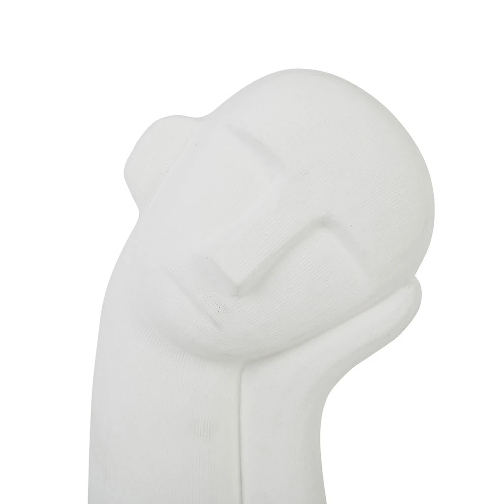Côté Table Deco Visage Maceio Blanc Casse 20x12xh38cm Gres 5 Côté Table Deco Visage Maceio Blanc Casse 20x12xh38cm Gres – Image 3