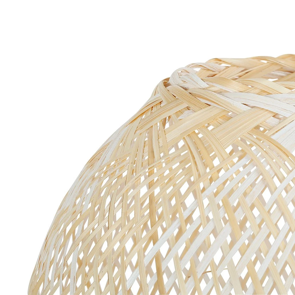 Côté Table Photophore Aritz Naturel Et Blanc D30xh50cm En Bambou 4 Côté Table Photophore Aritz Naturel Et Blanc D30xh50cm En Bambou â Image 2