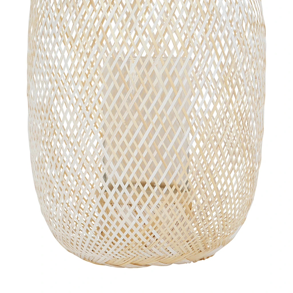 Côté Table Photophore Aritz Naturel Et Blanc D30xh50cm En Bambou 5 Côté Table Photophore Aritz Naturel Et Blanc D30xh50cm En Bambou â Image 3