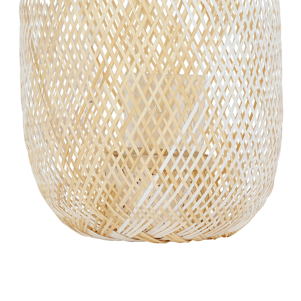 Côté Table Photophore Aritz Naturel Et Blanc D27xh40cm En Bambou 5 Côté Table Photophore Aritz Naturel Et Blanc D27xh40cm En Bambou – Image 3