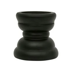 Côté Table Bougeoir Noir Mat En Verre Recyclé -cyme