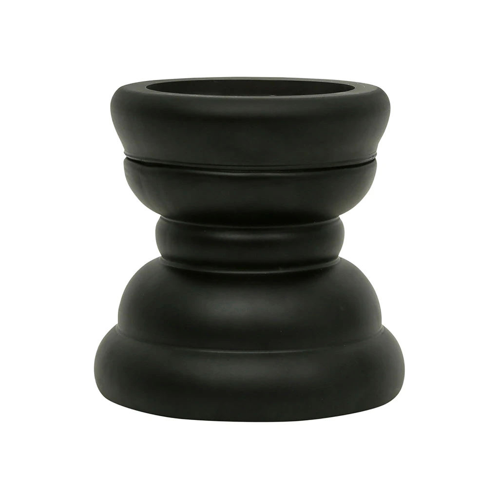 Côté Table Bougeoir Noir Mat En Verre Recyclé -cyme 3 Côté Table Bougeoir Noir Mat En Verre Recyclé -cyme