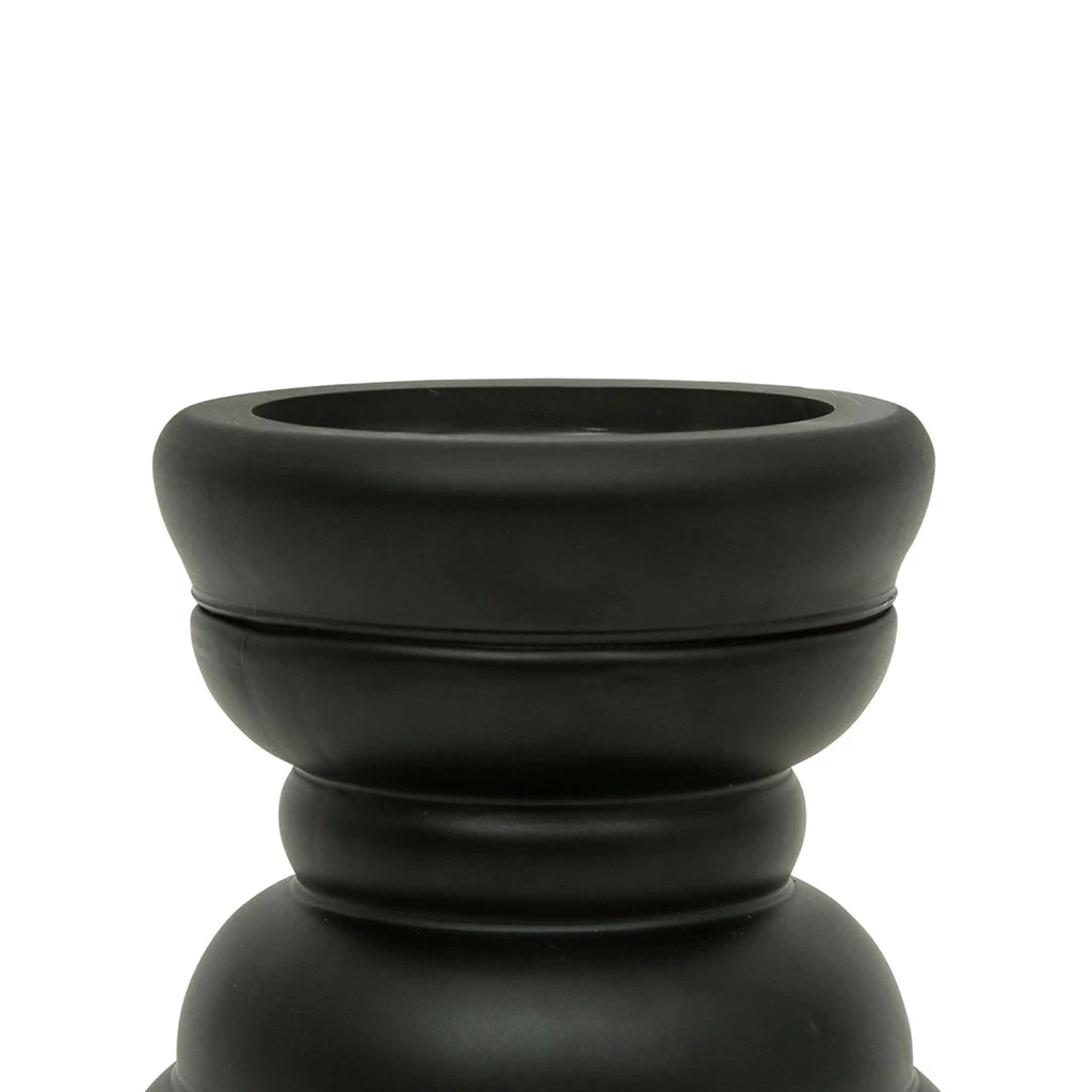 Côté Table Bougeoir Noir Mat En Verre Recyclé -cyme 5 Côté Table Bougeoir Noir Mat En Verre Recyclé -cyme – Image 3