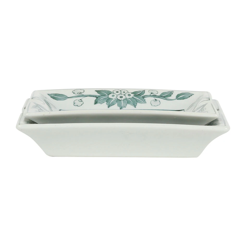 Côté Table Cendriers Fleurs En Porcelaine Vert -ming 7 Côté Table Cendriers Fleurs En Porcelaine Vert -ming – Image 5