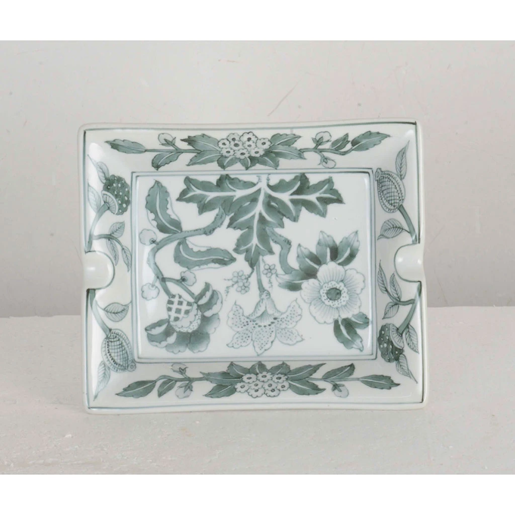 Côté Table Cendriers Fleurs En Porcelaine Vert -ming 4 Côté Table Cendriers Fleurs En Porcelaine Vert -ming – Image 2