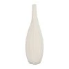 Côté Table Vase Long Bouteille Blanc Cassé En Faience - Plisse -SEMA design Boutique 38701 DEB WEB