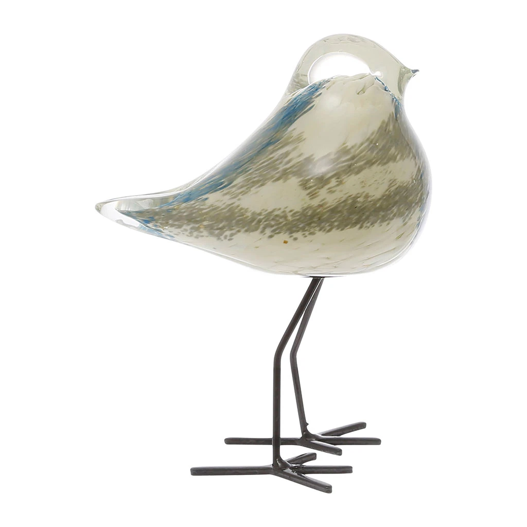 Côté Table Déco Moineau Serin Ivoire Et Bleu En Verre 3 Côté Table Déco Moineau Serin Ivoire Et Bleu En Verre