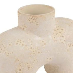 Côté Table Vase Blanc Cassé 20x8xh15cm En Faience - Iktoum -SEMA design Boutique 39053 DET02 WEB