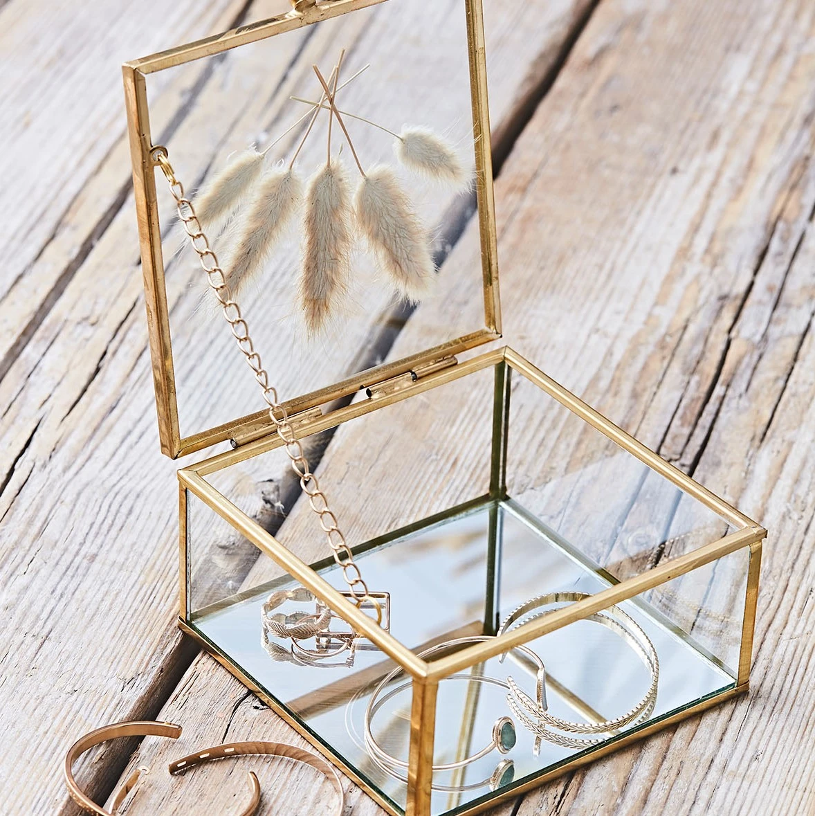 Arty Fêtes Boite En Verre Avec Fleurs Sechees Verre 5 Arty Fêtes Boite En Verre Avec Fleurs Sechees Verre – Image 3