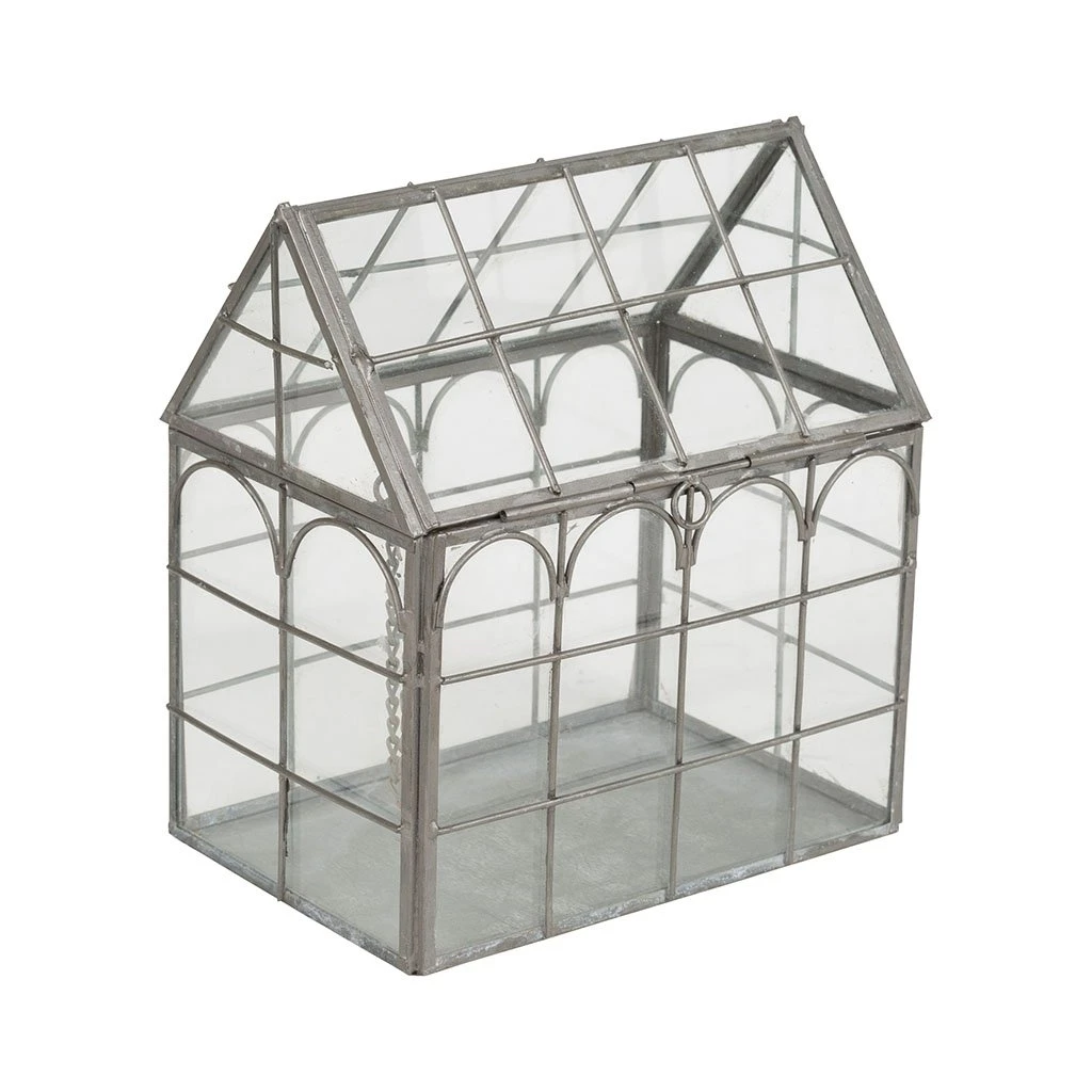 Jardin D'Ulysse Déco Serre Codette Gris En Fer, Verre 4 Jardin D'Ulysse Déco Serre Codette Gris En Fer, Verre – Image 2