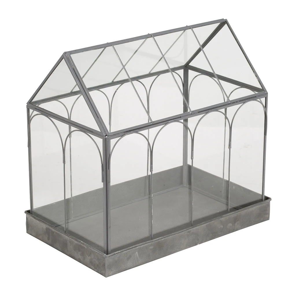 Jardin D'Ulysse Déco Serre Codette Gris En Fer, Verre 4 Jardin D'Ulysse Déco Serre Codette Gris En Fer, Verre – Image 2