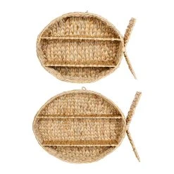 Jardin D'Ulysse Etagere Murale 2 Niveaux (en Lot De 2) Un été A La Mer Naturel Jacinthe D'eau Et Fer