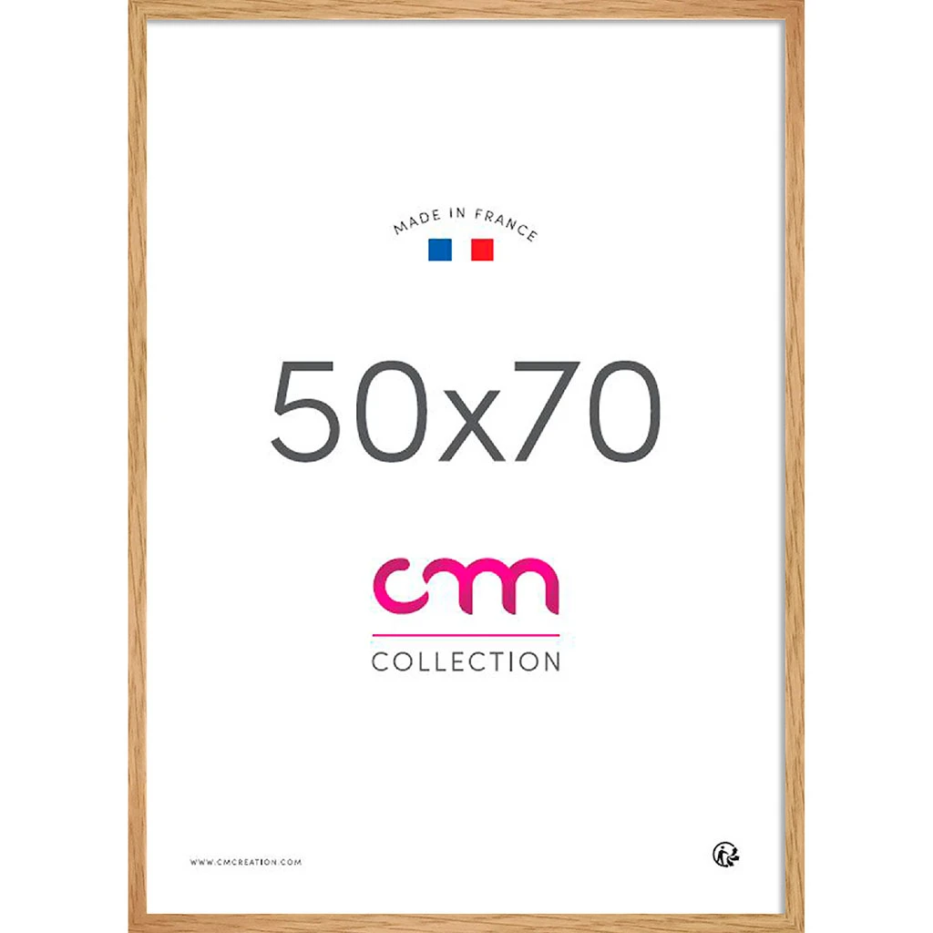 CM Création Cadre Photo 50x70cm Lario Chene Verre Mdf 3 CM Création Cadre Photo 50x70cm Lario Chene Verre Mdf