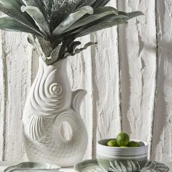 Côté Table Vase Poisson Mer Blanc 24x16.5xh39.5cm Gres -SEMA design Boutique 6225d amb hd 2022 01 pe ct 11310