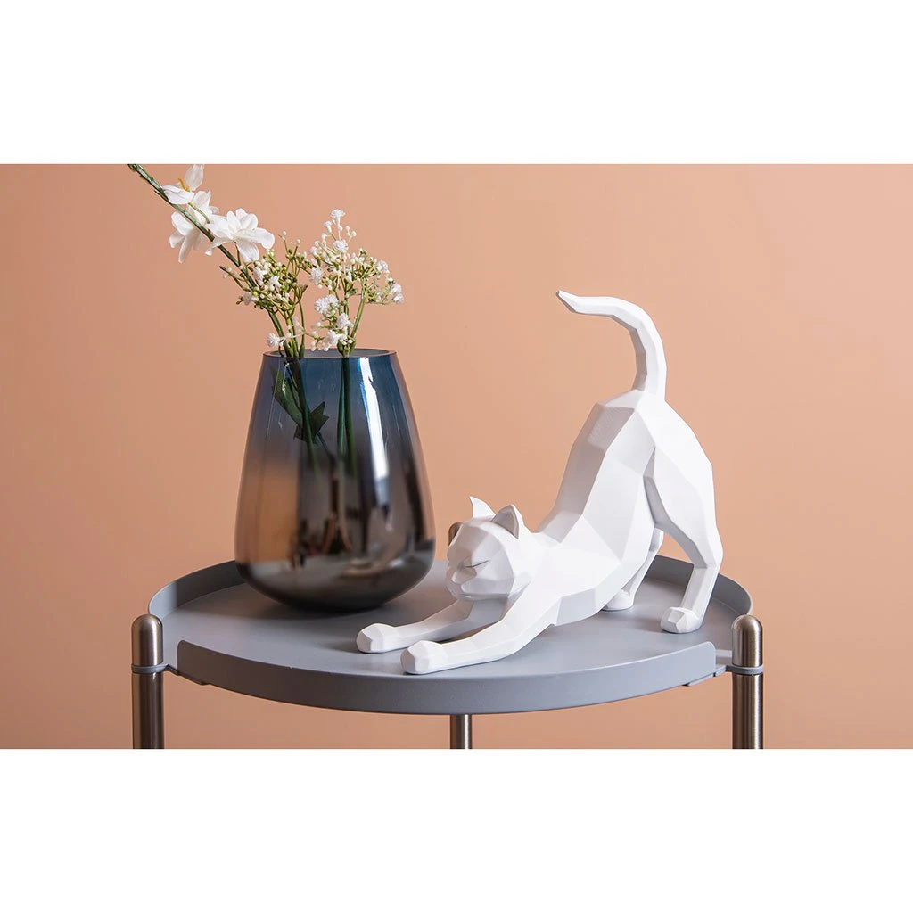 Pt' Statue Origami Cat Polyresine Mat Blanc 4 Pt' Statue Origami Cat Polyresine Mat Blanc – Image 2