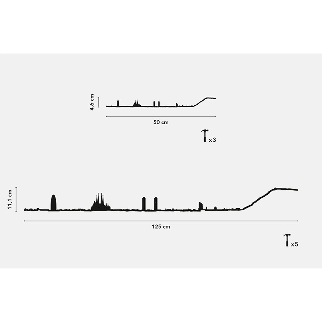 The Line Décoration Murale Ligne Barcelone L50cm Noir 6 The Line Décoration Murale Ligne Barcelone L50cm Noir – Image 4