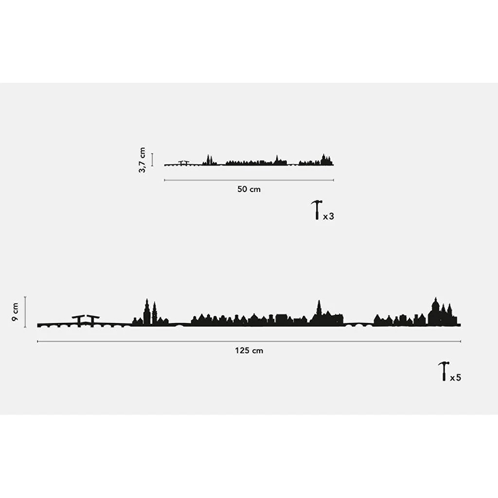 The Line Décoration Murale Ligne Amsterdam L50cm Noir 6 The Line Décoration Murale Ligne Amsterdam L50cm Noir – Image 4