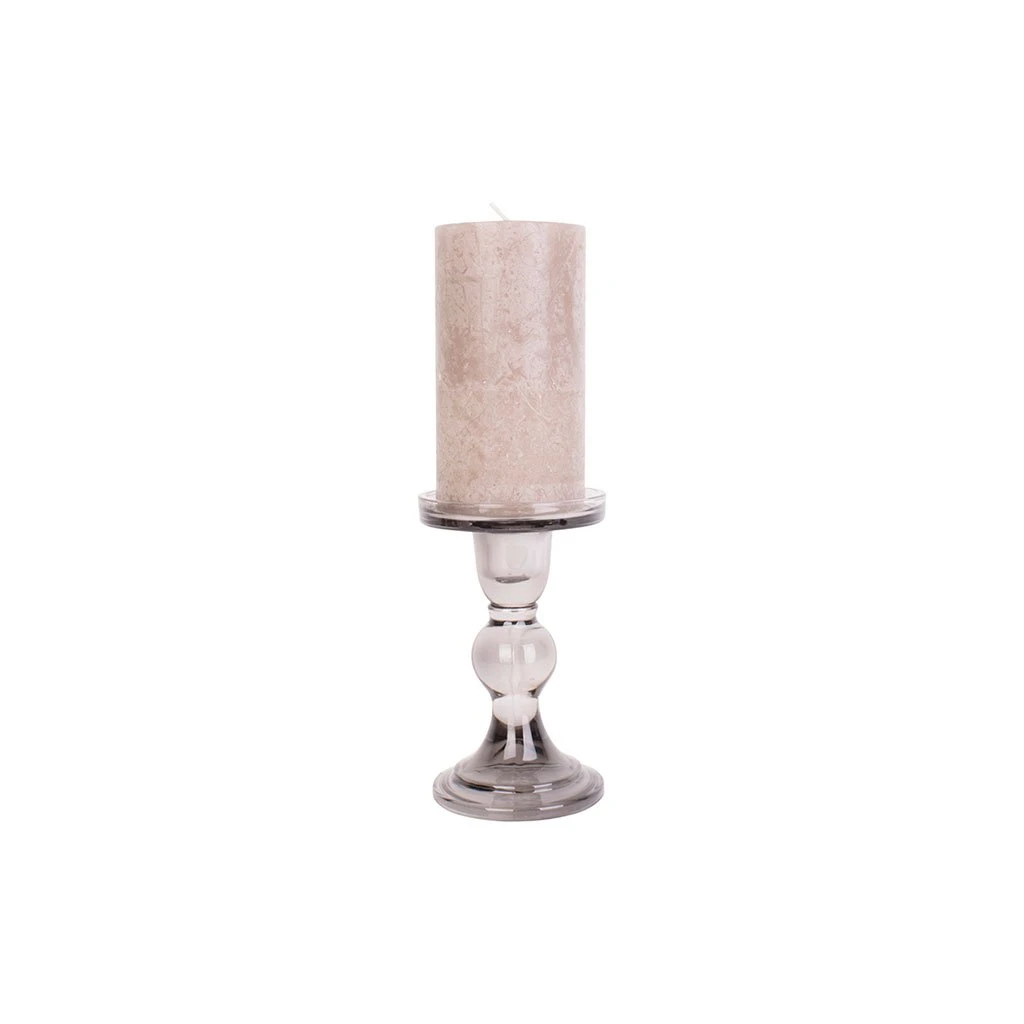 Pt' Bougeoir Art En Verre Noir D8.5xh14cm 5 Pt' Bougeoir Art En Verre Noir D8.5xh14cm – Image 3