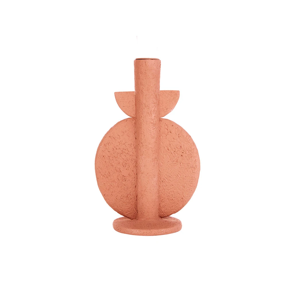 Pt' Bougeoir Bulle En Polyresine Terracotta 13x11xh22cm 3 Pt' Bougeoir Bulle En Polyresine Terracotta 13x11xh22cm