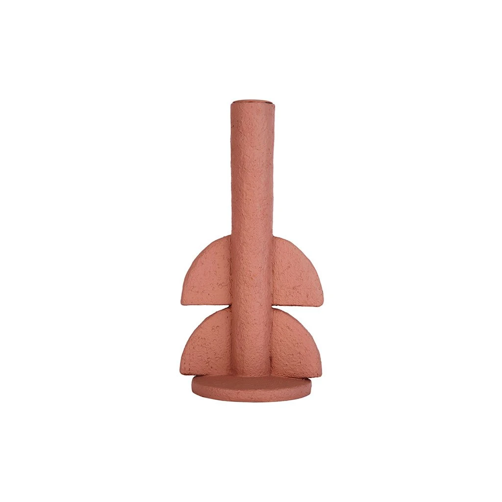 Pt' Bougeoir Demi Bulles En Polyresine Terracotta D11xh22cm 3 Pt' Bougeoir Demi Bulles En Polyresine Terracotta D11xh22cm