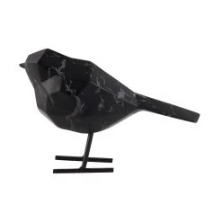 Pt' Statue Petit Oiseau En Polyresine Noir 7.5x17xh13.5cm -SEMA design Boutique 633108 FRN02 WEB