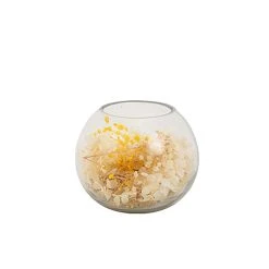 Arty Fêtes Decoration Boule En Verre Et Fleurs Séchées D13x10cm