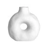 Gusta Vase Donut En Porcelaine Blanc