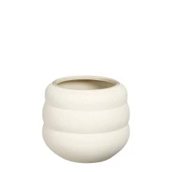 Mica Décorations Pot Glen Blanc Casse-d16xh16cm