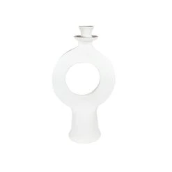 Chabi Chic Bougeoir Rond Pleine Lune Blanc - Tadelakt