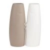 SEMA DESIGN Vase X2 Face Gris Blanc H30cm -SEMA design Boutique 74522 DEB WEB