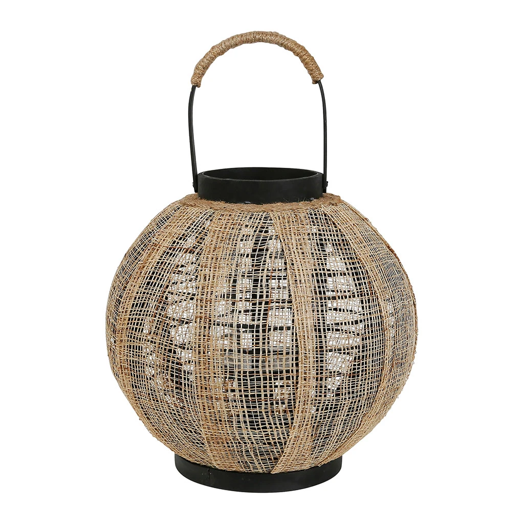 SEMA DESIGN Lanterne Solor Naturel Et Noir D30cm 3 SEMA DESIGN Lanterne Solor Naturel Et Noir D30cm