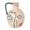SEMA DESIGN Vase Visage Arty Ivoire Et Noir 16X17Xh23.5Cm En Gres -SEMA design Boutique 75321 DEB WEB